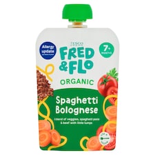 TESCO FRED & FLO Organic Spaghetti Bolognese 130g