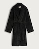 image 4 of F&F Fleece Shawl Collar Dressing Gown in Black