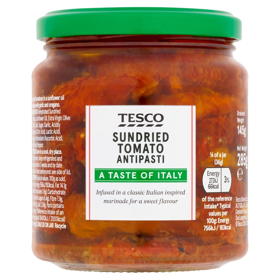 Tesco Sun Dried Tomatoes 285G