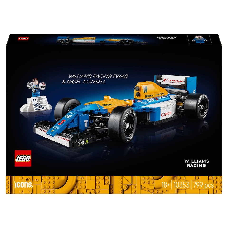 image 1 of LEGO Icons 10353 Williams Racing Fw14B & Nigel Mansell