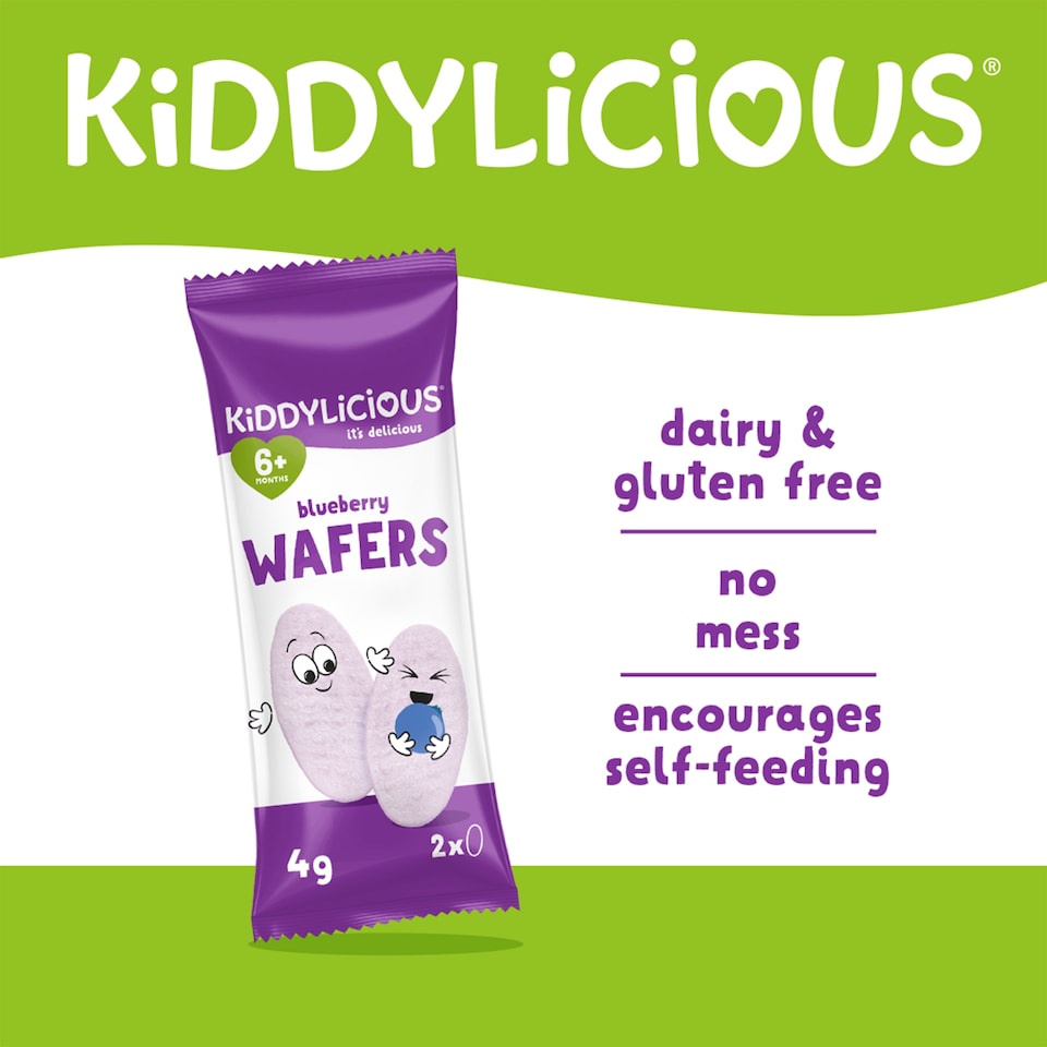 image 1 of Kiddylicious Wafers Blueberry 40G