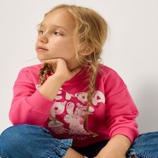 Peppa Pig Cotton Rich Printed Sweatshirt in Pink