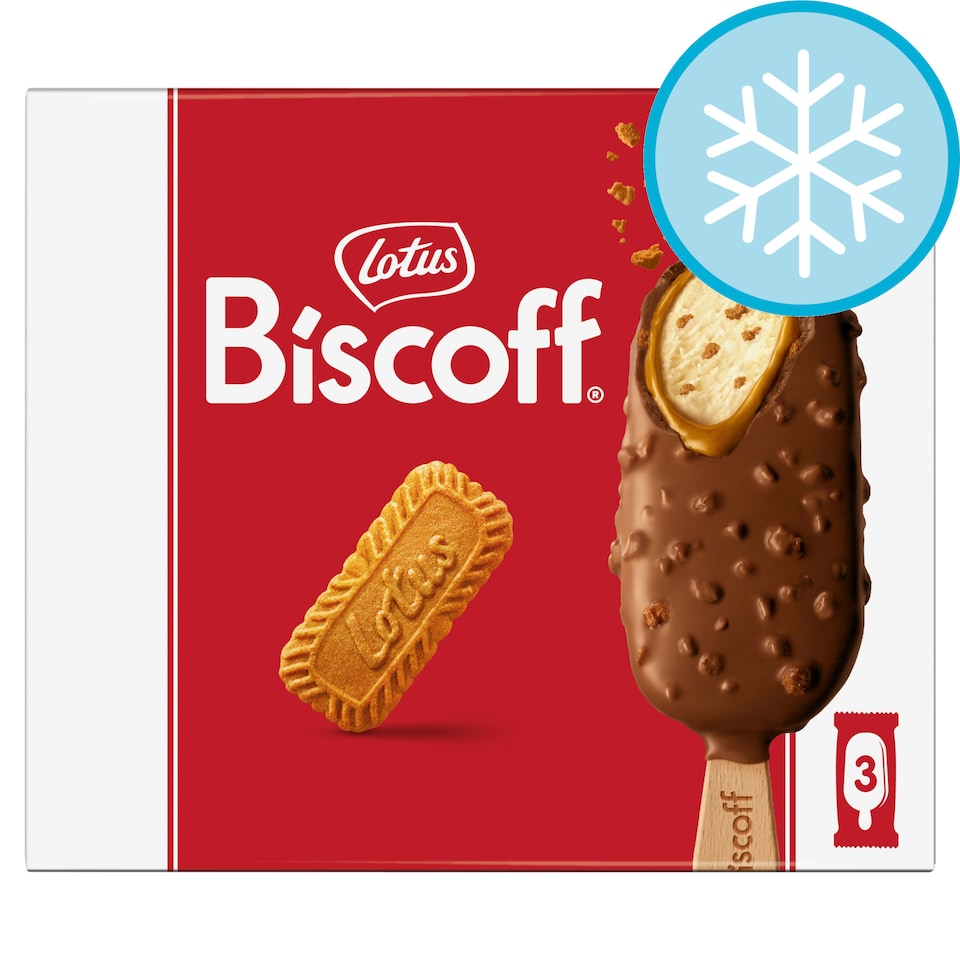 image 1 of Lotus Biscoff Ice Cream Sticks 3X90ml