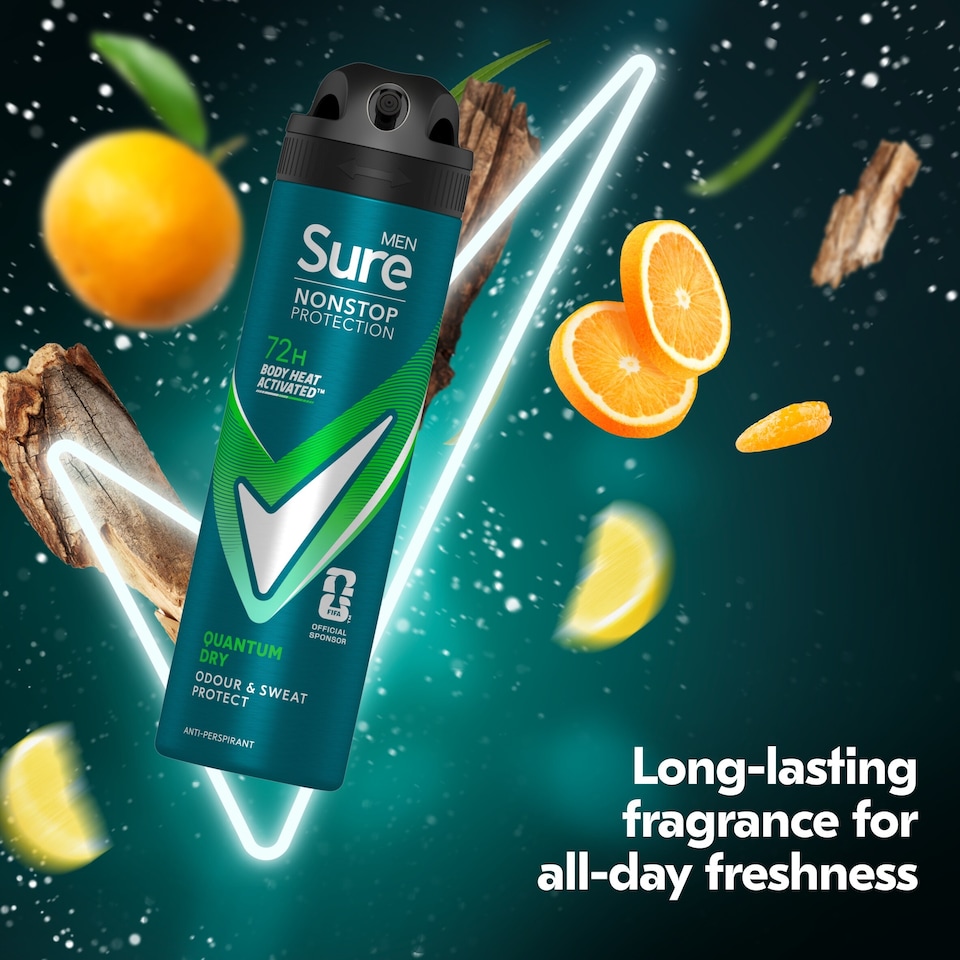 image 1 of Sure Men Quantum Dry 72h Nonstop Protection Antiperspirant Deodorant 150ml