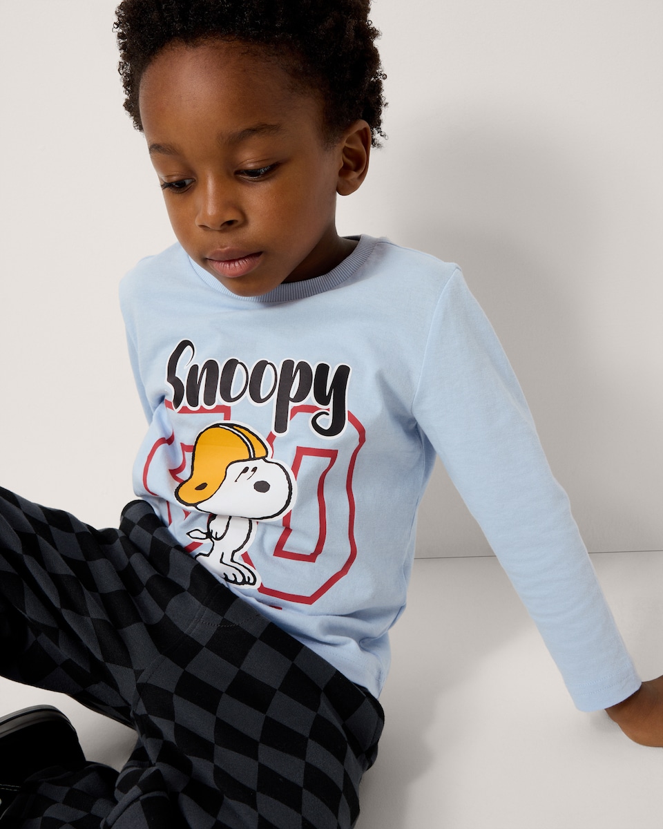 image 1 of Snoopy Pure Cotton Top in Blue