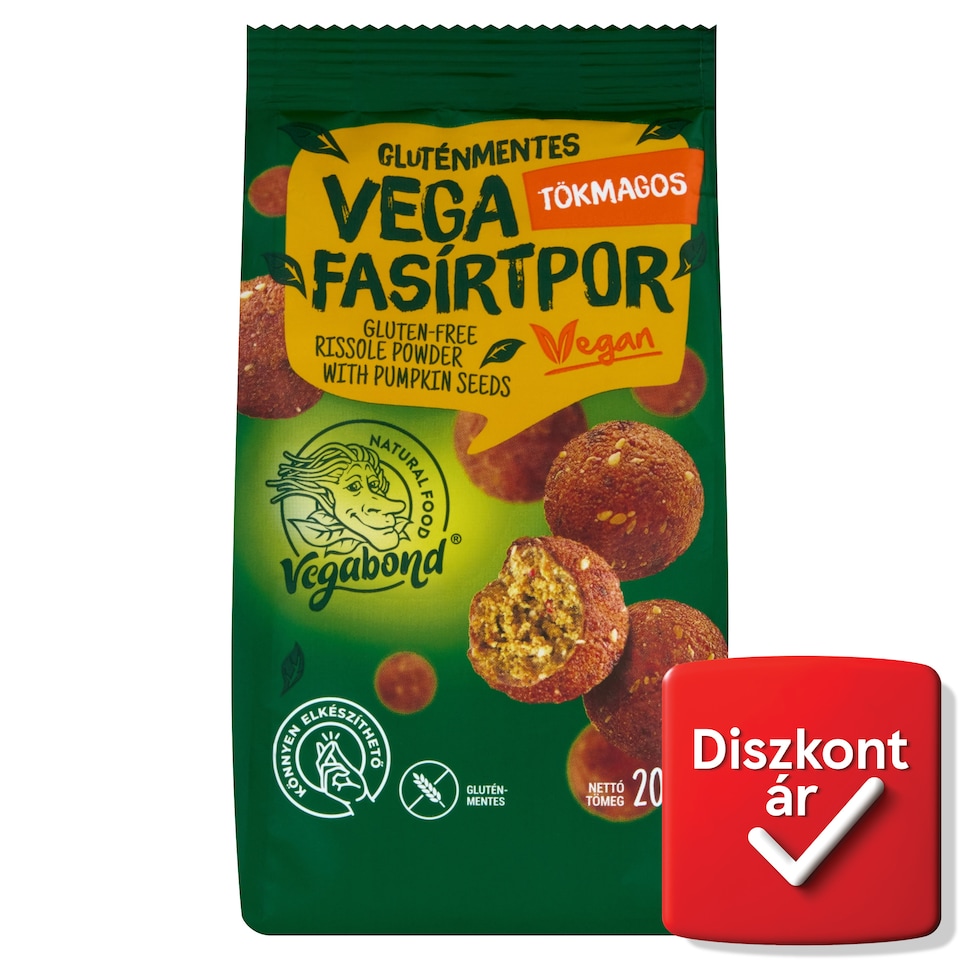 Vegabond gluténmentes vega tökmagos fasírtpor 200 g  1. kép