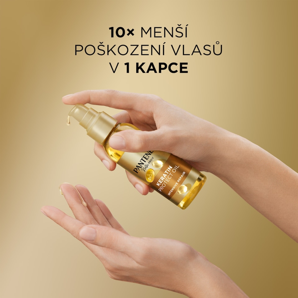 Obrázek 1 pro produkt Pantene Pro-V Intensive Repair Keratin Protect Olej 100 ml. Intenzivní Péče při 1 Použití