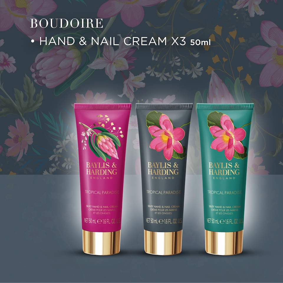image 1 of Baylis & Harding Boudoire Luxury Hand Creams Gift Set 3x 50ml