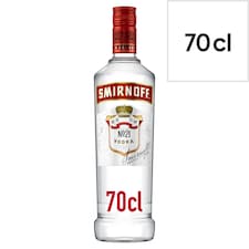 Smirnoff No.21 Red Label Vodka Bottle 37.5% Vol 70cl
