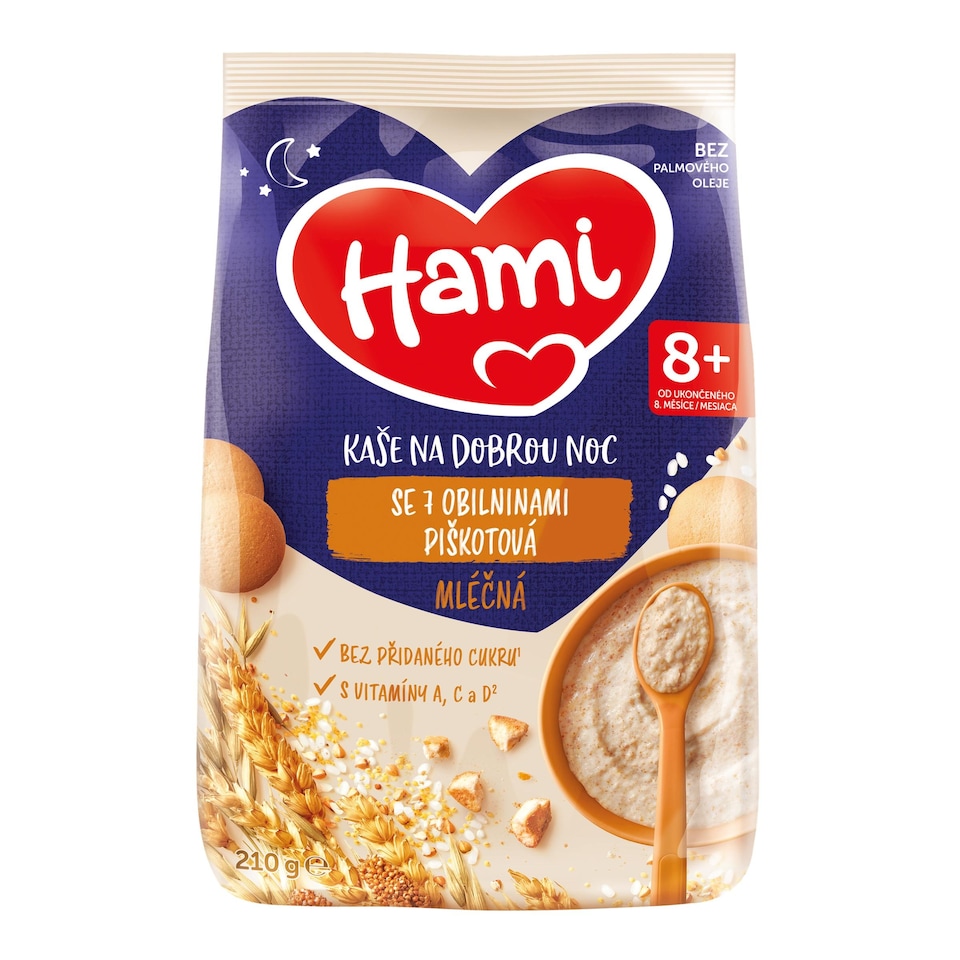 image 1 of Hami Spongecake Milk Porridge with 7 Cereals Good Night 210g