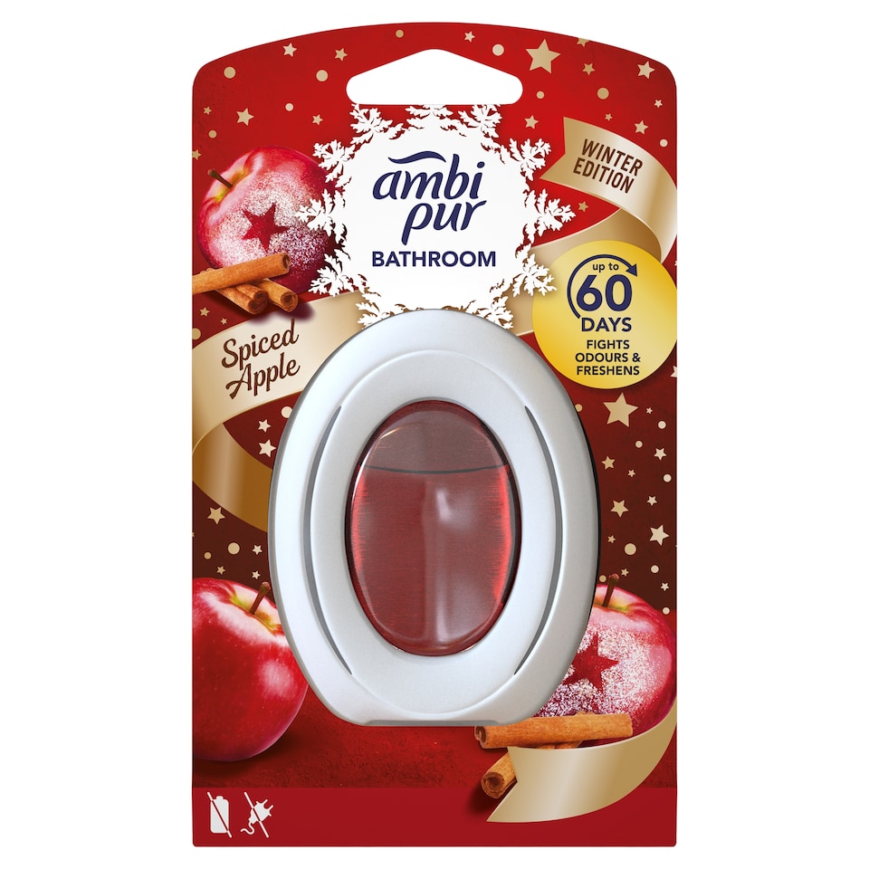 Ambi Pur Folyamatos Fürdőszobai Légfrissítő, Küzd A Szagok Ellen És Frissítő Illatú, Spiced Apple