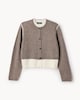image 5 of F&F Knitted Double Layer Cardigan in Mink