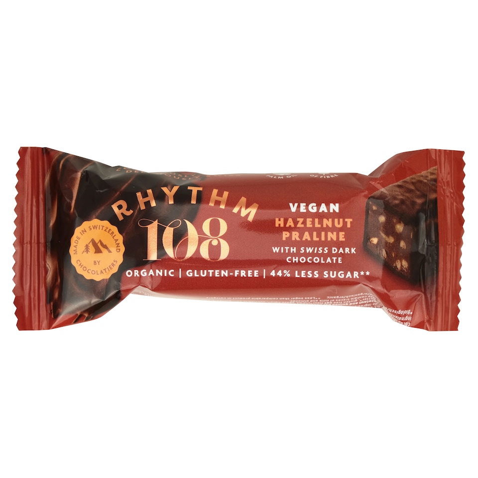Rhythm Hazelnut Praline Chocolate Bar 33G
