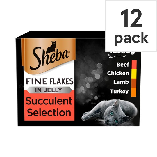 Sheba Succulent Jelly Selection Cat Pouches 12X85g Tesco Groceries