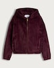 image 4 of F&F Fleece Zip Up Pyjama Hoodie in Burgundy