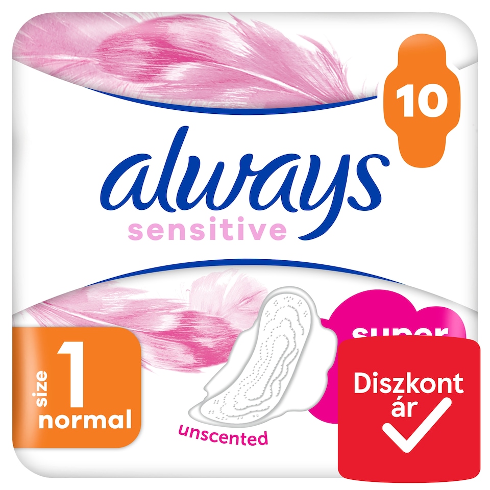 Always Ultra Sensitive Normal Plus Egészségügyi Betét (1-es Méret), 10 db  1. kép