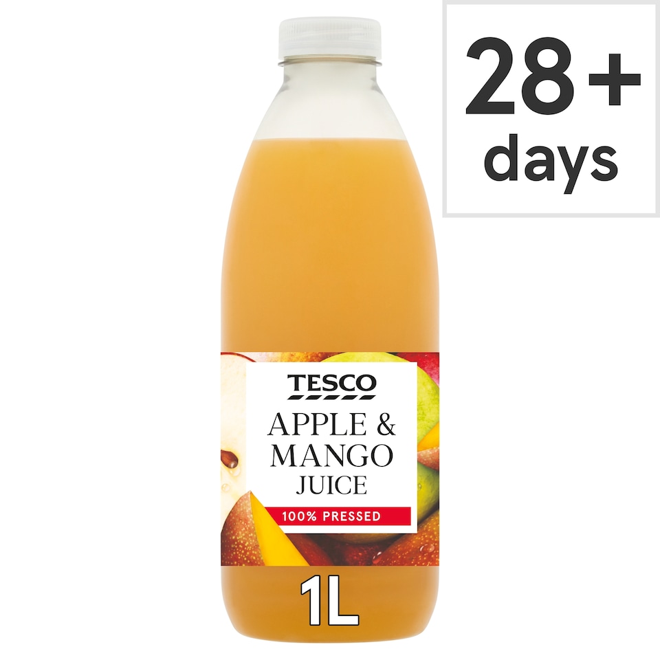 Tesco 100% Pressed Apple & Mango Juice 1 Litre