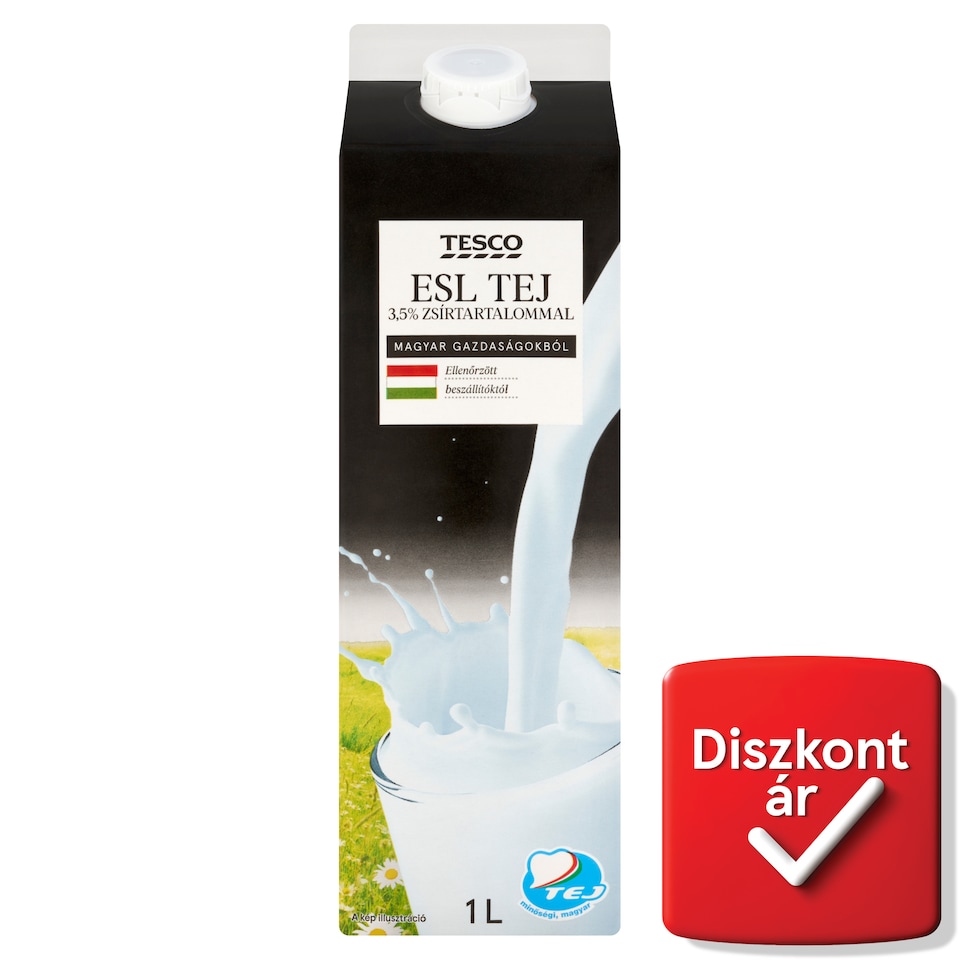 Tesco ESL teljes tej 3,5% 1 l