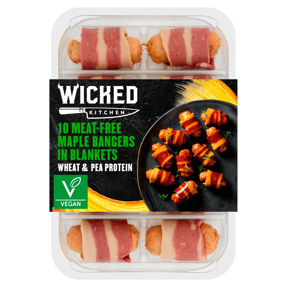 Wicked Kitchen 10 Meat Free Maple Bangers In Blankets 235G