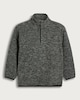 image 4 of F&F Boys Half Zip High Neck Jumper in Grey Marl