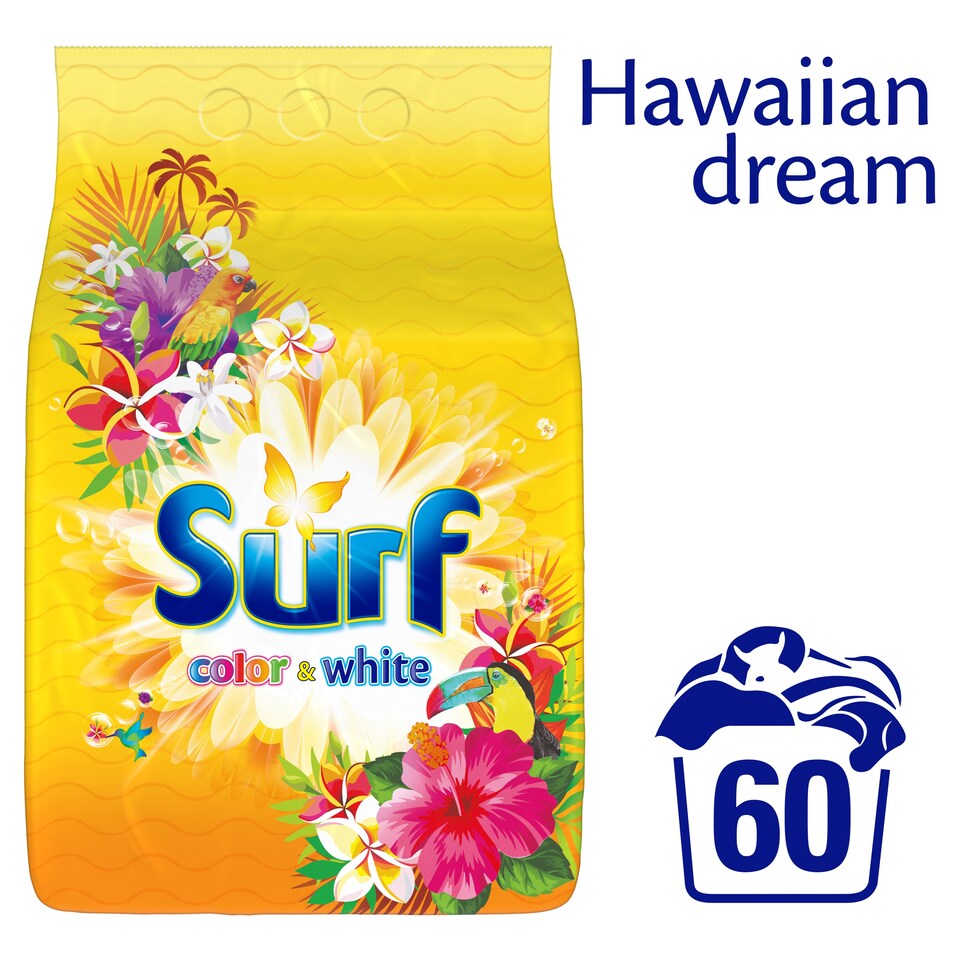 Obrázek 1 pro produkt Surf Color+White hawaiian dream prací prášek univerzální 60 dávek
