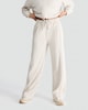 image 2 of F&F Active Ribbed Wide Leg Drawstring Joggers in Neutral