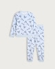 image 1 of F&F Girls Minky Textured Panda Print Pyjama Set in Blue