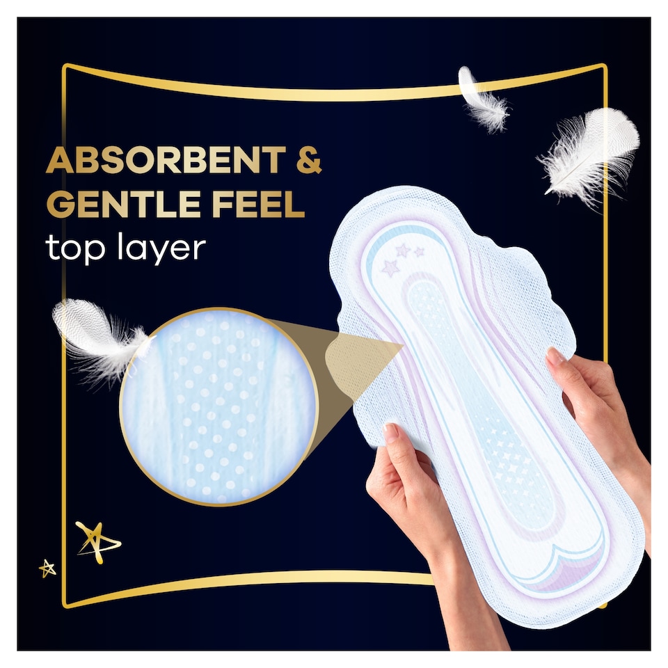 image 1 of Always Ultra Secure Night Size 4 Sanitary Towels with Wings 8 Pack