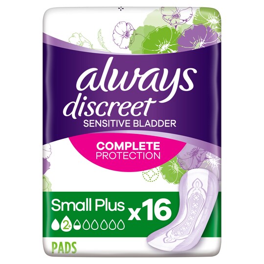 Always Discreet Small Plus Incontinence Pads 16 Pack Tesco Groceries