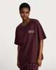 image 2 of F&F Pure Cotton Sweet Dreams Pyjama T-Shirt in Burgundy
