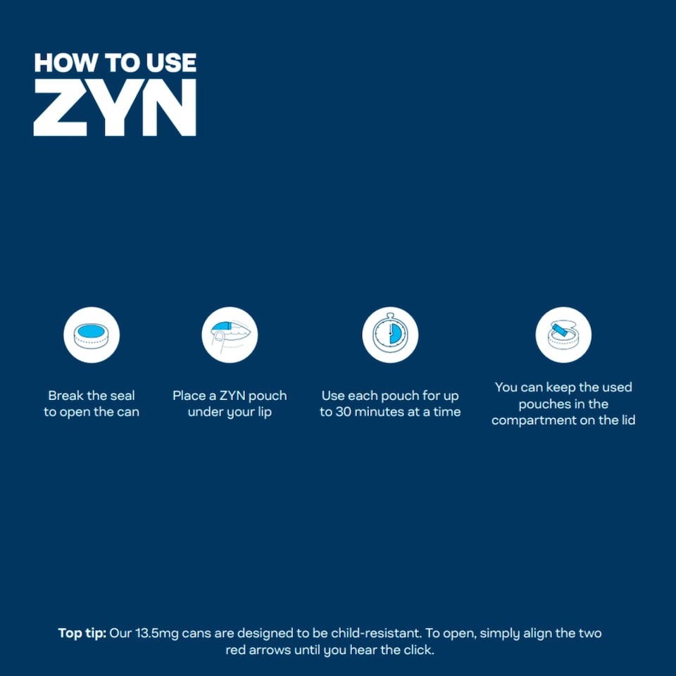 image 1 of ZYN Menthol Ice Nicotine 13.5mg x 20 Pouches 14g