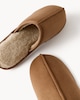 image 3 of F&F Faux Fur Lined Mule Slippers in Tan