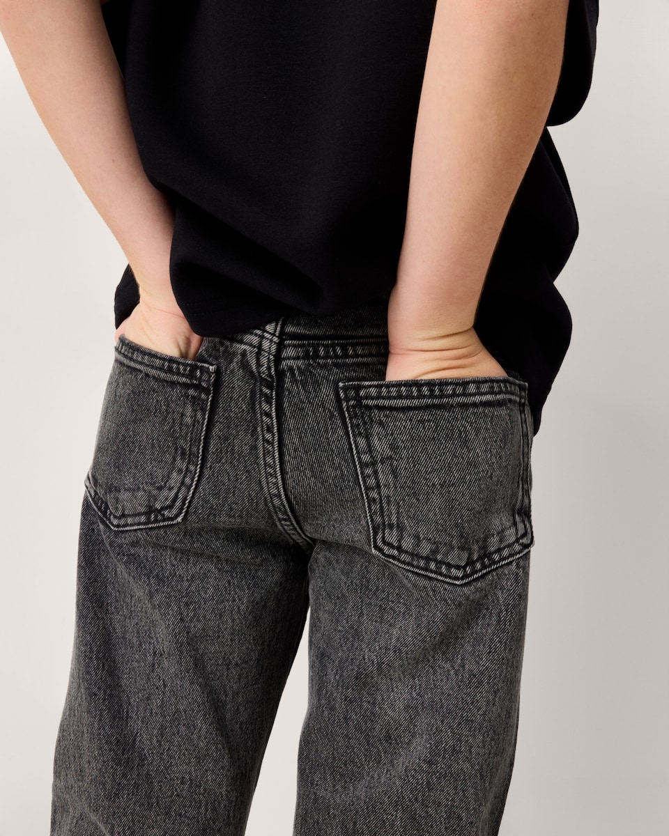image 1 of F&F Boys Cotton Rich Jeans in Grey