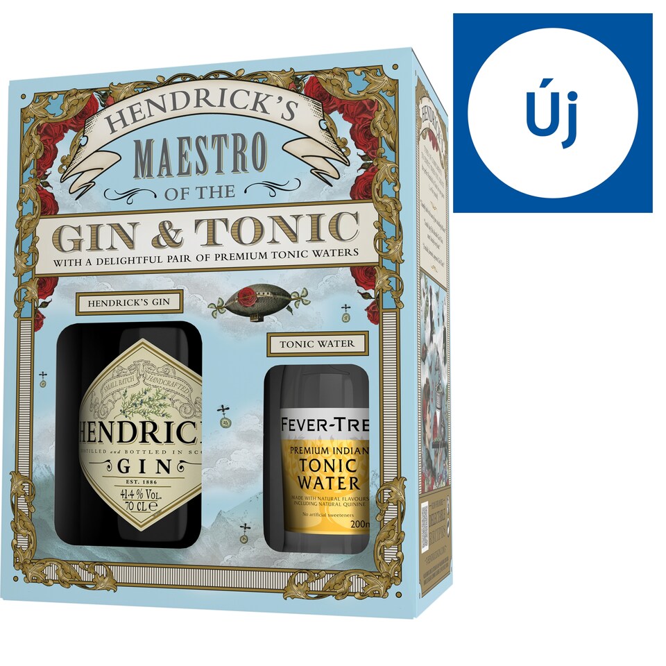 Hendrick's Gin 41,4% 0,7 l + Fever-Tree Prémium Indian Tonic 0,5 l
