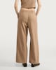 image 4 of F&F Double Pleated Wide Leg Trousers in Brown