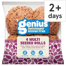 Genius Gluten Free Multi Seeded Rolls 4 Pack