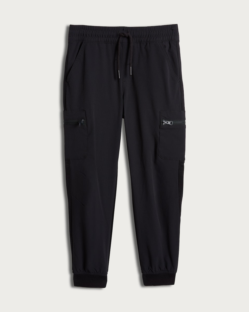 image 1 of F&F Boys Cuffed Cargo Joggers in Black