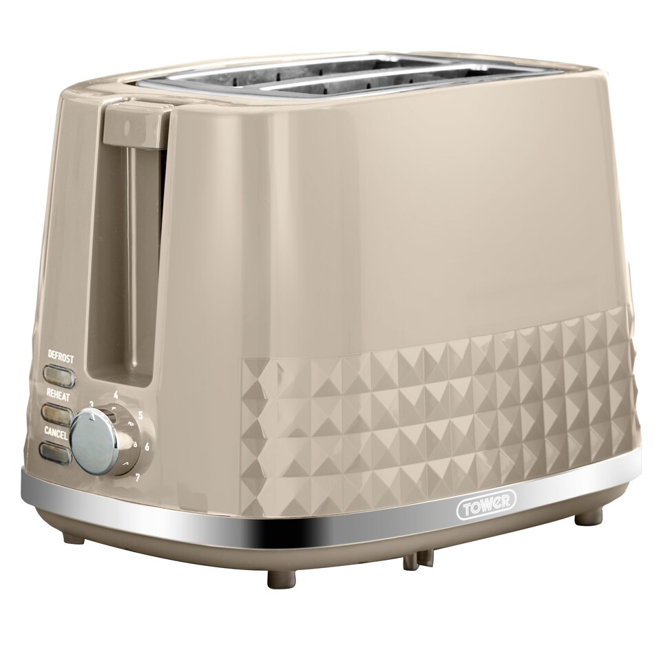 Tower Solitaire Latte 2 Slice Toaster