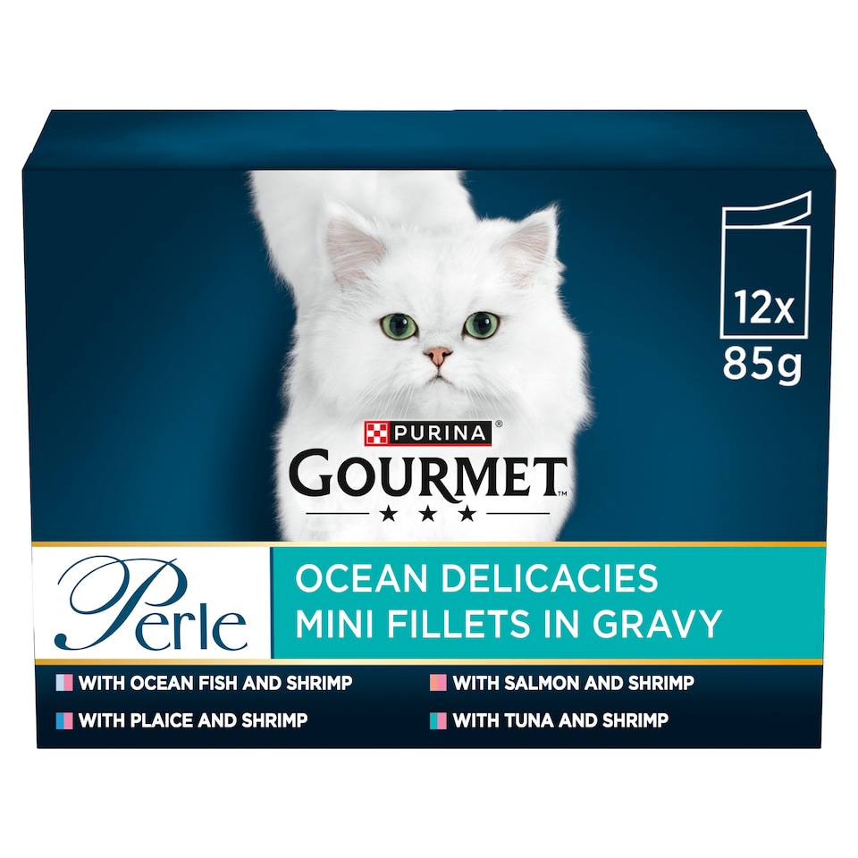 Gourmet Perle Cat Food Ocean Delicacies In Gravy 12X85g