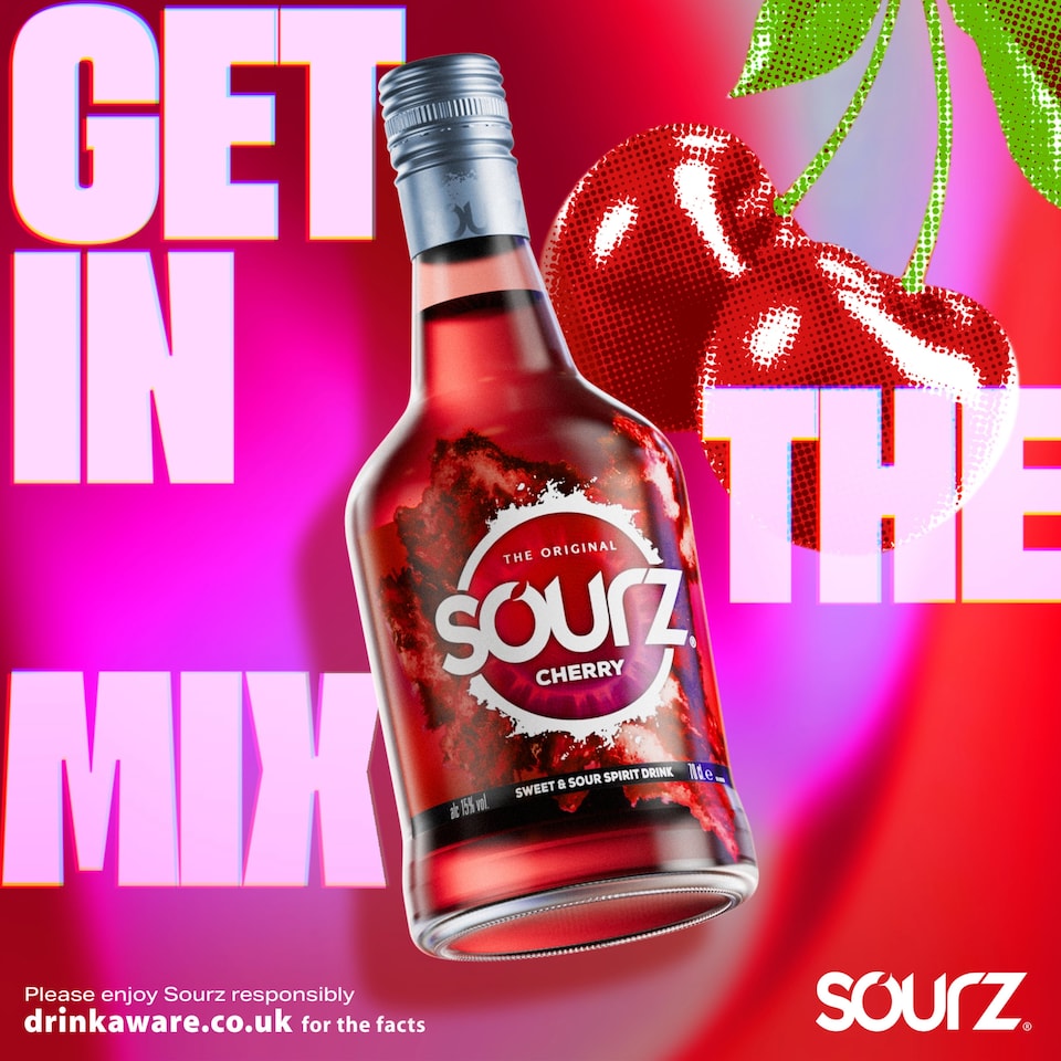 image 1 of Sourz The Original Cherry Sweet & Sour Spirit Drink 70cl