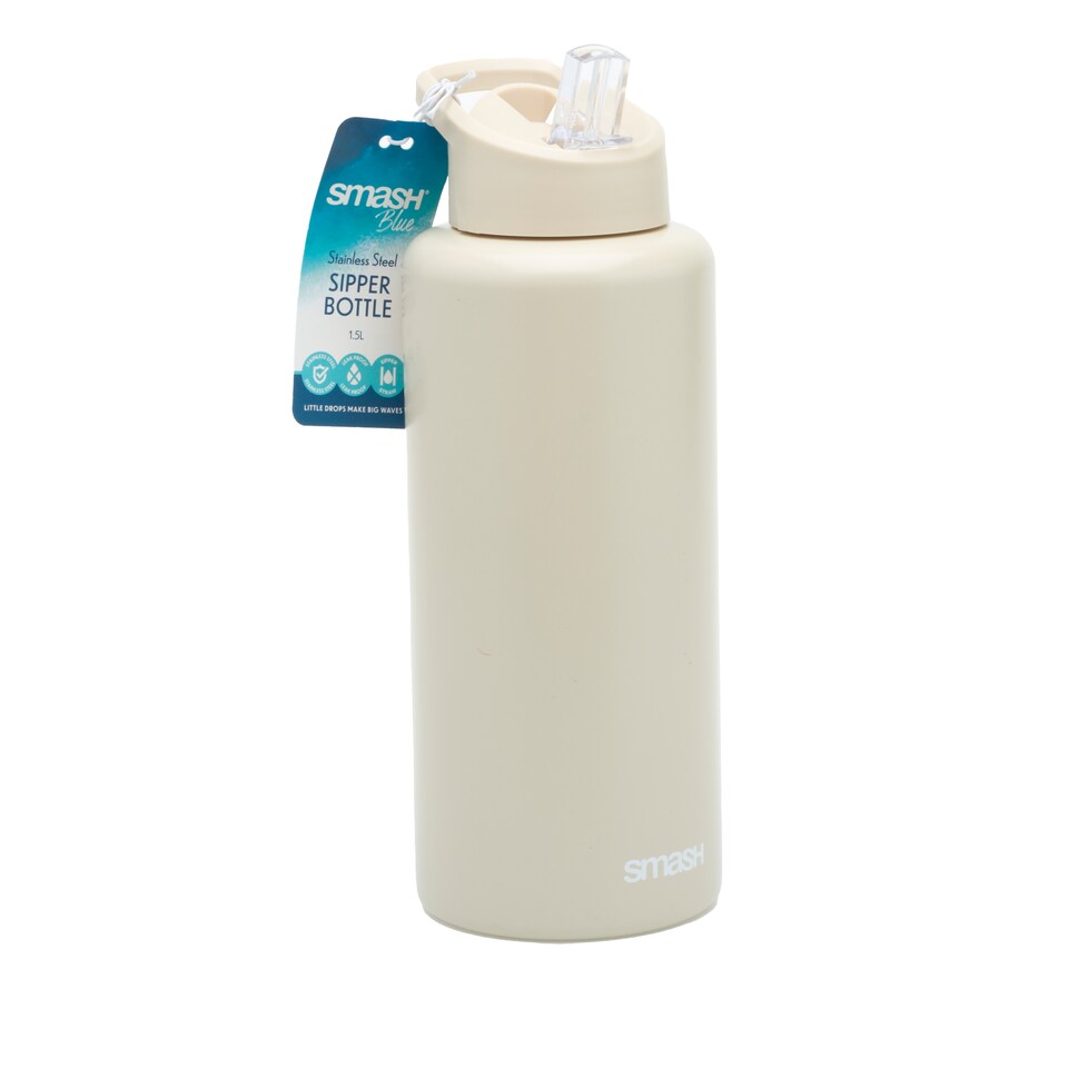 image 1 of Smash Blue Chalk Ombre Stainless Steel Sipper Bottle 1.5L