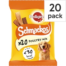 Pedigree Schmackos Adult Dog Treats Poultry Mix 144g