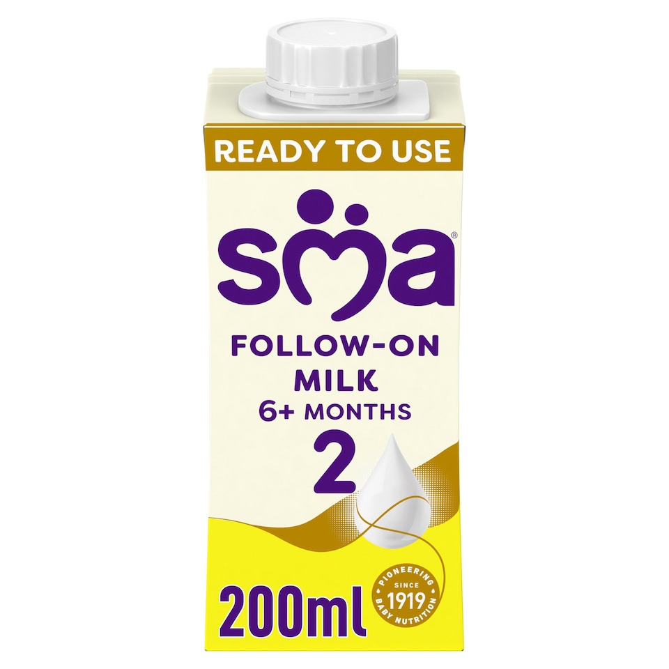 image 1 of SMA Follow-On Baby Milk 6 Mth+ Ready-To-Use Formula Milk 200 Ml