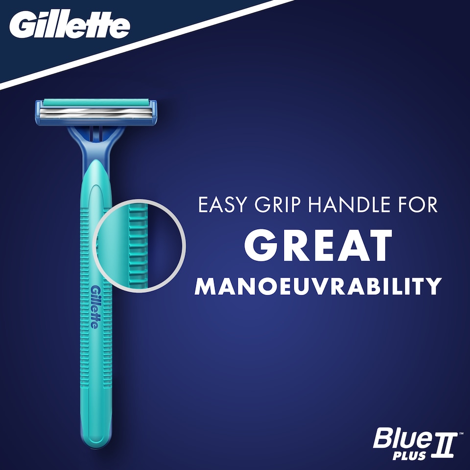 image 1 of Gillette Blue II Plus Slalom Men's Disposable Razors 8 Pack