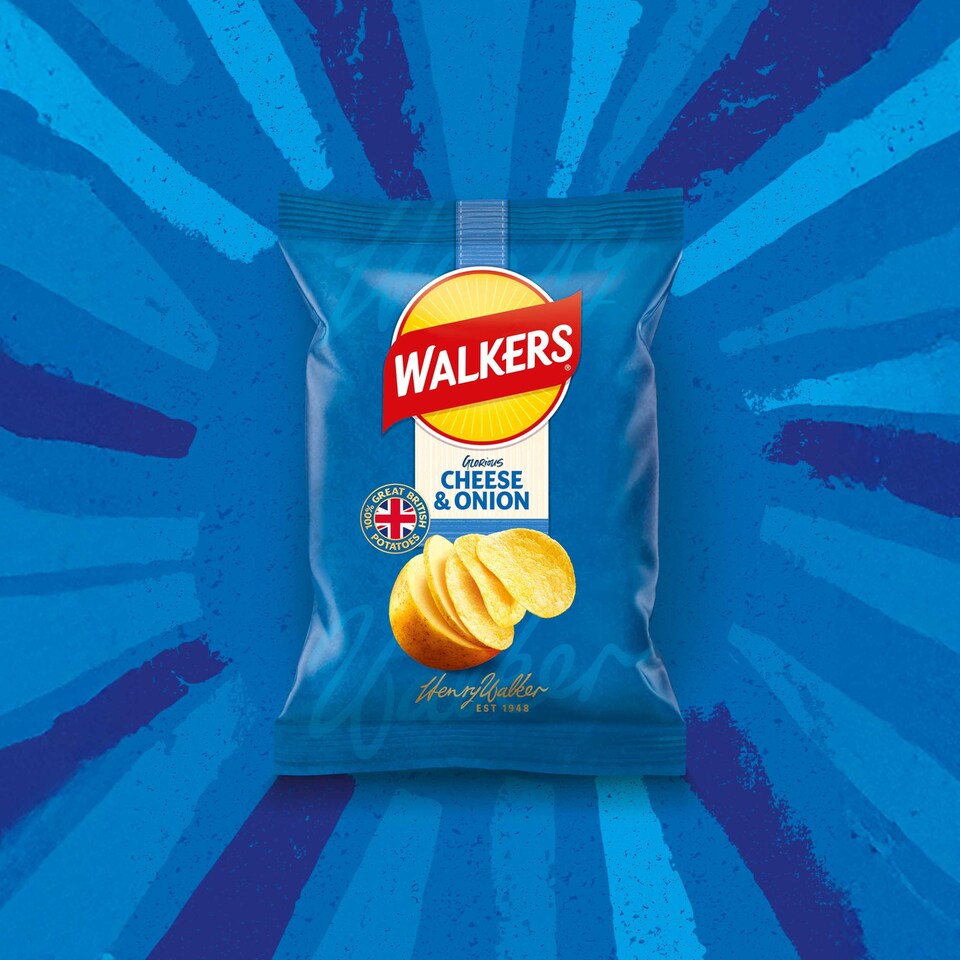 image 1 of Walkers Cheese & Onion Grab Bag Crisps 32.5g