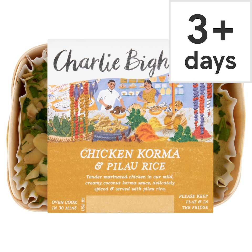 image 1 of Charlie Bigham's Chicken Korma & Pilau Rice 405g