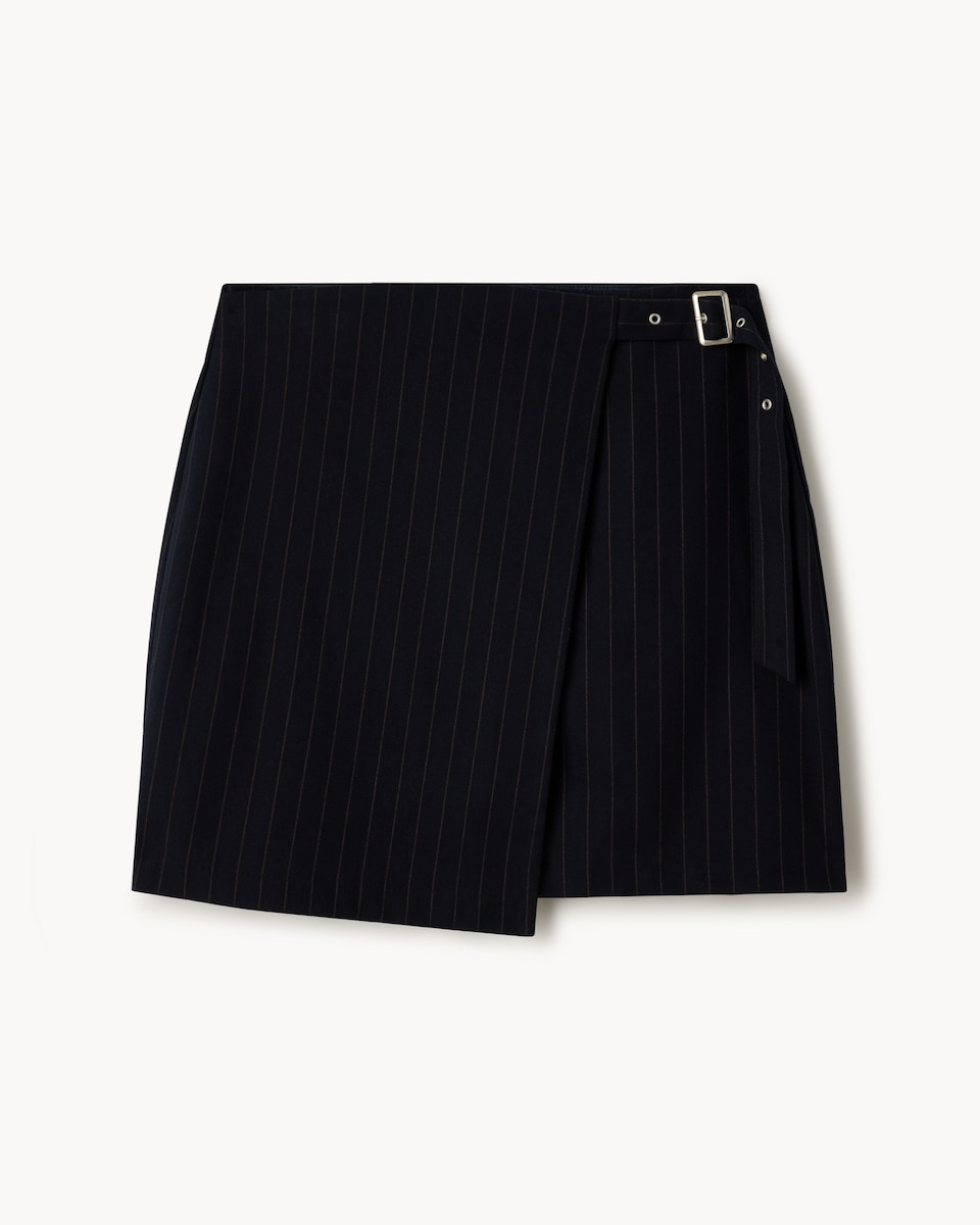 image 1 of The F&F Edit Pinstripe Co-ord Mini Skirt in Navy