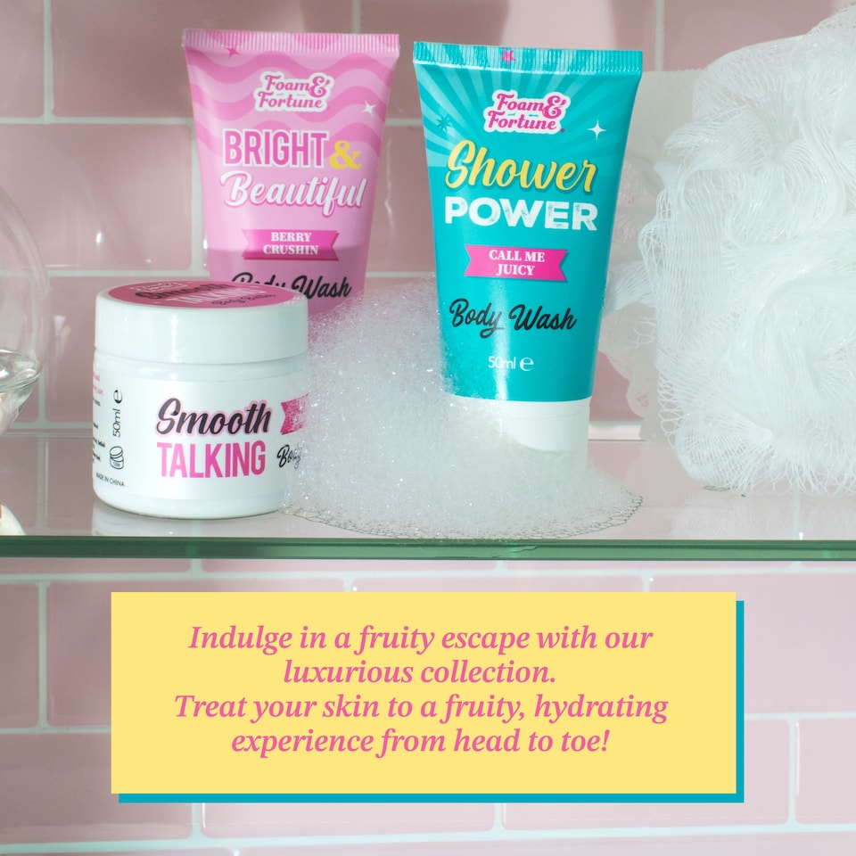 image 1 of Foam & Fortune Unwind & Shine Bath & body set