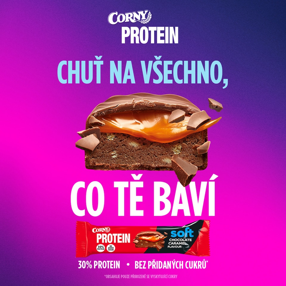 obrázok 1 z CORNY SOFT proteínová tyčinka Čokoláda-karamel 45 g