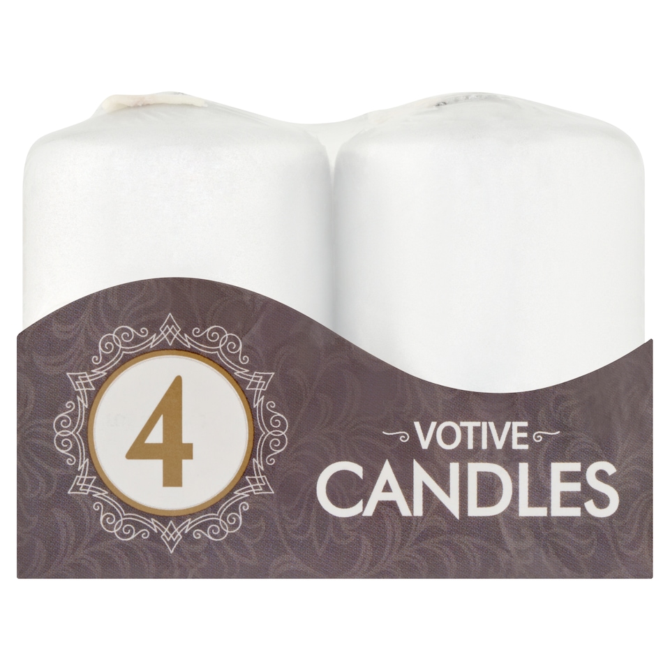 Admit ezüst metál színű gyertyák 4 db